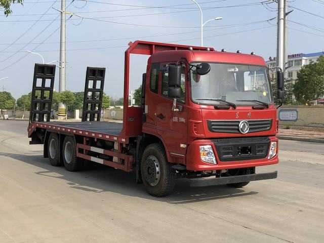 國六東風(fēng)后雙橋平板運輸車